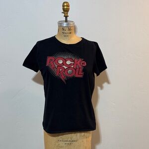 Black Rock N Roll Graphic T-Shirt